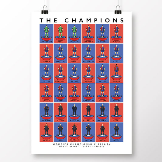 CPFC Women Champions Squad 23/24 - Print